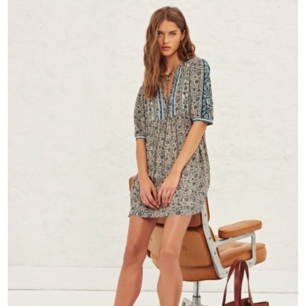 Ba&sh Floral Travis Lady Tunic Dress Size 2/ US 6 Vertdeau